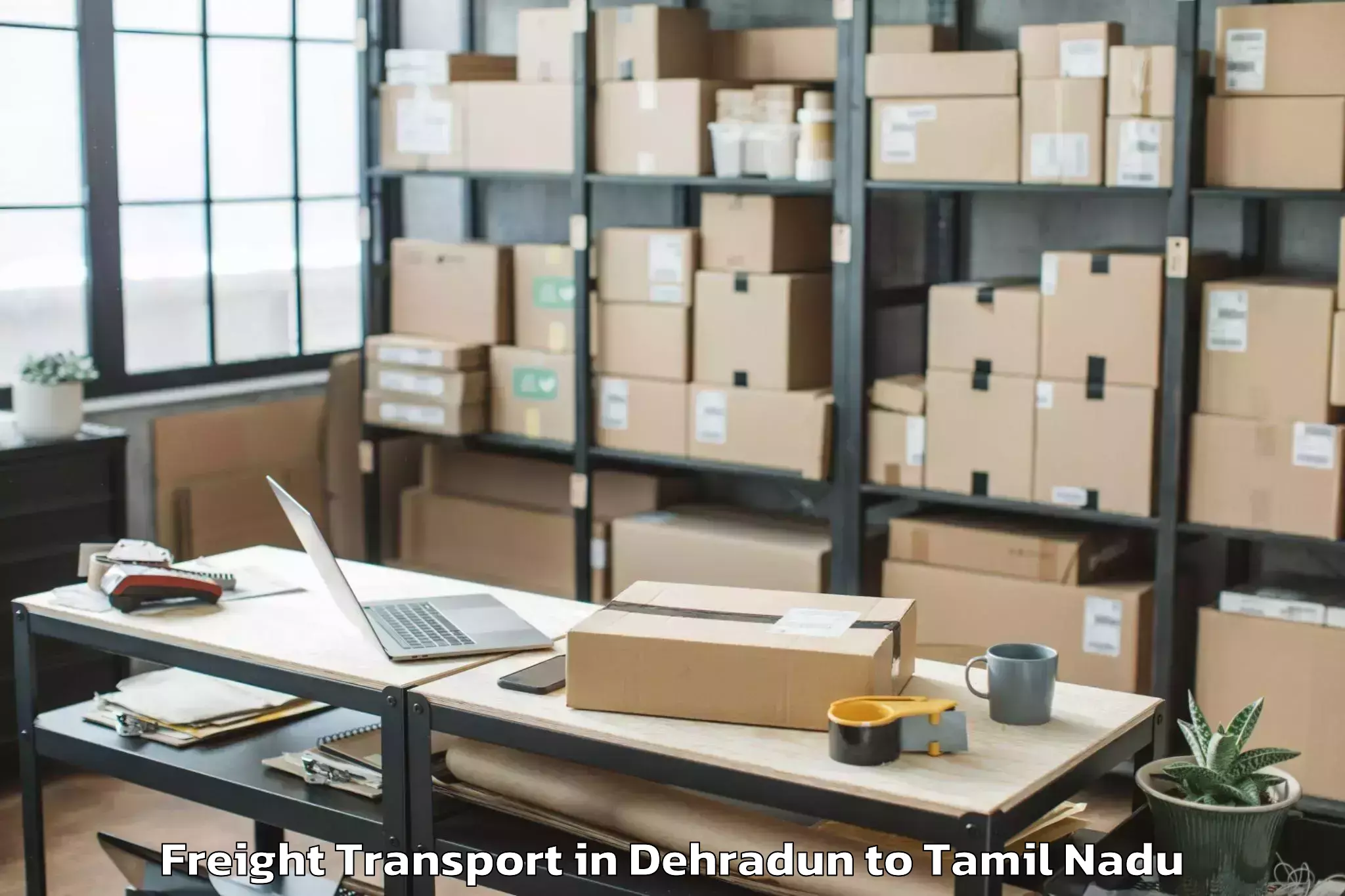 Reliable Dehradun to Vettavalam Freight Transport